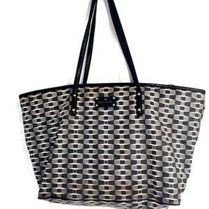 Kate Spade Large Harmony Navy/White Tote Bag